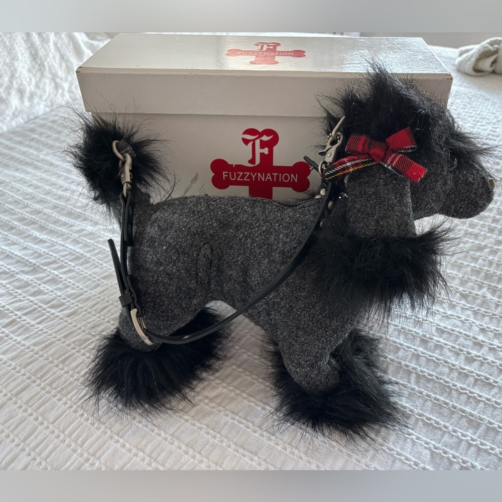 Fuzzy Nation Gray Poodle Handbag